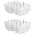 72Pcs Egg Cartons Clear Plastic Egg Holder Storage Container Egg Tray for Family Pasture,Refrigerator Storage,6 Grids. 