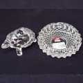 Crystal Tortoise With Plate For Good Luck. 