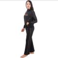 Attire Nepal Black With Yellow Line Track Suit Set For Women (TS-02). 