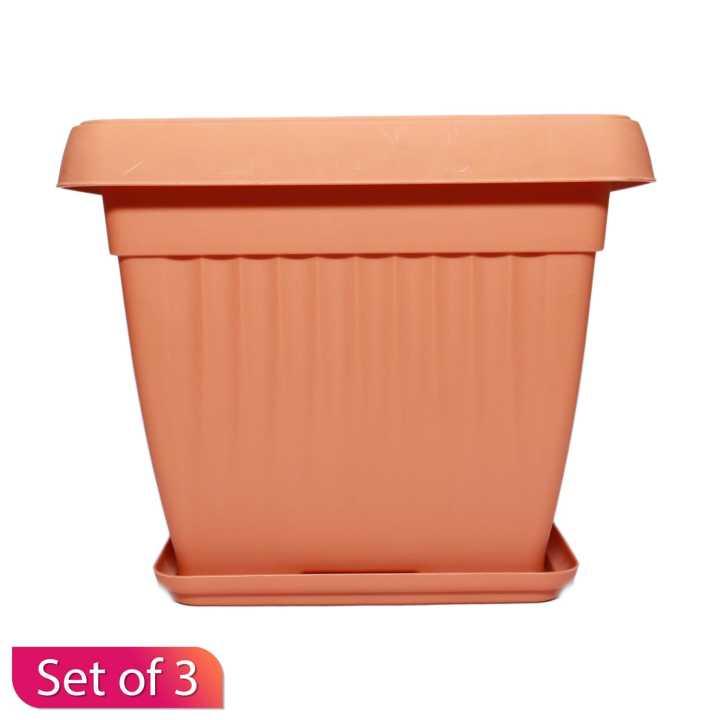 Bagmati Flower Pot (Gamala) With Plate (Set of 3) 10 Inch