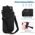 Nuovoware 25oz/32oz Carrier Bag Adjustable Shoulder Hand Strap 2 Pocket Sling Water Bottle Accessories for Hiking. 