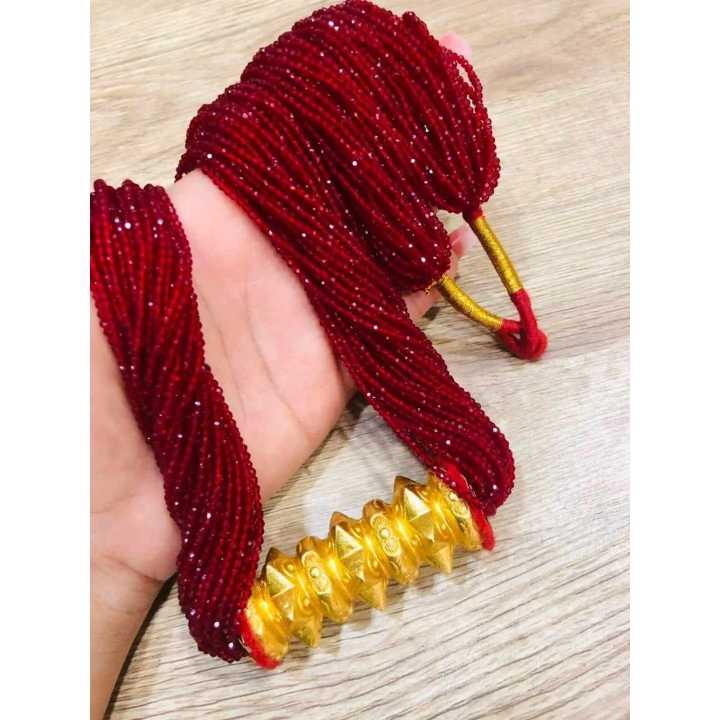 Maili Tilhari Pote(Hydro Crystal) Mala For Women (Panchadhatu)