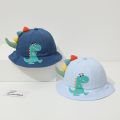 Casual Cartoon Dinosaur Children Fisherman Hat Sunscreen Wide Brim Kids Bucket Hat UV Panama Hat Baby Sun Cap Summer. 