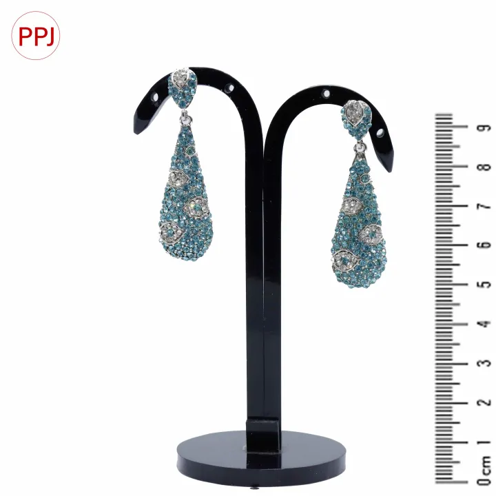 Ppj%20Collection%20Noorien%20Gold%20Plated%20Antique%20Flower%20With%20Water%20Drop%20Design%20Pink%20And%20White%20Earring%20For%20Women%20-%201%20Pair%20-%20Image%204