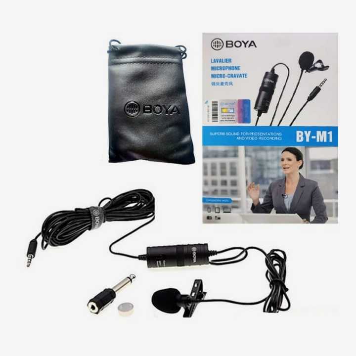 BO-YA-M1 Mic (BY-M1) Condenser Microphone, Lavalier, Omni Directional Mic For Mobile, Pc And Dslr Camera