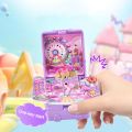 Creative Stereo Book 3D Folding Book Dream Amusement Mini Model Keychain Cartoon Castle Pop Up Book Keychain Educational Toy. 