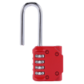 4 Pack Code Padlocks, 4 Digit Long Shackle Resettable Pad Lock for Outdoor Gate, Shed, Fence, Hasp Storage, Gym Locker. 
