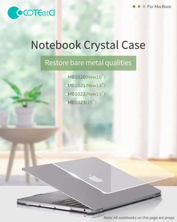 COTECi%20Crystal%20Clear%20Hard%20Shell%20Case%20for%20MacBook%20Air%2013.6%20M2%20A2681%202022%20Macbook%20Air%20M2%20Case%20-%20Image%204