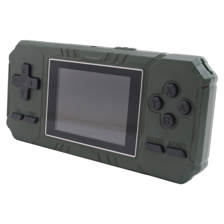 Green－LCD color screen 8 handheld portable retro mini game slot 3.0 inch game console with built-in 500 games