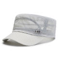 Spring and Summer new mesh flat hat men's casual breathable sun hat military hat outdoor sun hat mesh hat women. 