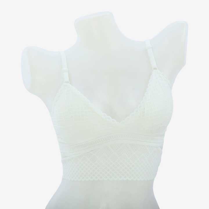 Netdesign Bra White Cotton Net Design Bra For Women | Daraz.com.np