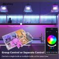 Wenefang Tuya Bluetooth LED Bulb Dimmable 15W 18W E27 B22 220V RGBCW Color High Quality Change Lamps Smart Life APP Group Control Music Rhythm Timing. 