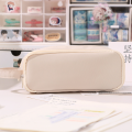Zipper closure Pencil case Stylish Large capacity Ins style Pen pouch Pouch design Transparent Stationery holder for Students Office workers Art. 