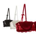 Bizzy 1/2 Half Cup Bras For Women Plus Size Lingerie Red Thin Underwear Cotton Push Up Balconette Bra Top Black White A B C D Cup. 