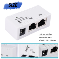 Poe Poe Injector Rj45 Dc 5.5Mm x 2.1Mm Adapter Connector(White). 