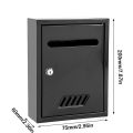 Large Capacity Wall Mounted Mailbox Letter Box with Lock Waterproof Vintage Mount Mailbox Easy To Install Metal Newspaper Holder Box for School Outdoor Street House. 