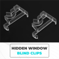 2 Inch Clear Blind Clips for Valance, Hidden Valance Clips for Wood or Faux Wood Horizontal Blinds Valance (12 Pieces). 