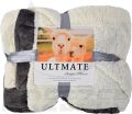 Premium Luxury Ultimate Super Soft Reverse Sherpa Throw Blanket - King Size. 