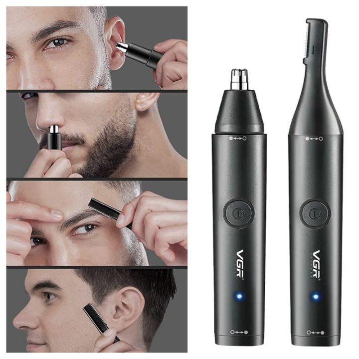 HOT%20Original%20VGR%20Ear%20Eyebrow%20Nose%20Hair%20Trimmer%20Electric%20Beard%20Grooming%20For%20Facial%20Body%20Stubble%20Trimmer%20For%20Men%20Rechargeable%20Kit%20-%20Image%202