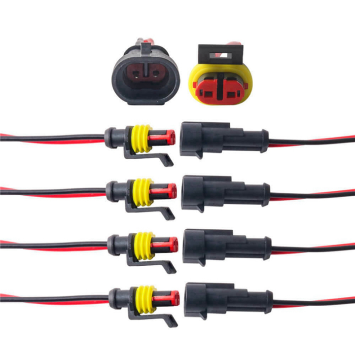 NAMUNY%2010%20Pair%202%20Pin%20Way%20Waterproof%20Electrical%20Wire%20Connector%20Plug%20Set%20Car%20Connectors%20with%20Cable%20for%20Motorcycle,%20Scooter%20Marine%20-%20Image%203