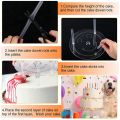 40 Pieces White Plastic Cake Sticks Support Rods with 8 Pieces Cake Separator Plates Cakes and 24 Pieces Clear Cake. 