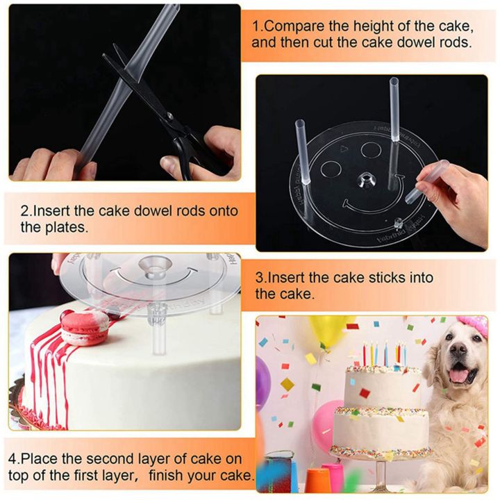 40%20Pieces%20White%20Plastic%20Cake%20Sticks%20Support%20Rods%20with%208%20Pieces%20Cake%20Separator%20Plates%20Cakes%20and%2024%20Pieces%20Clear%20Cake%20-%20Image%206