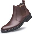 New Brown Leather Classic Ankle Boots. 
