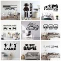 Create Gamer Wall Sticker Vinyl Mural Wallpaper For Kids Boys Room Decoration Decals Ps4 Gaming Poster Decor Door Stickers. 