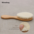 Wenefang Soft Baby Wood Brush Newborn Baby Stuff Natural Wool Comb Infant Hair Brush Head Massager Portable Kid Babies Bath Accessories. 