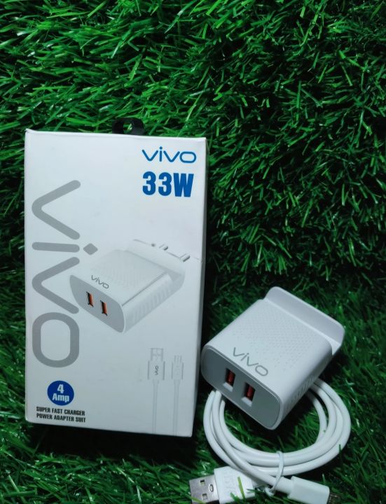 Vivo%2033W%20Flash%20Charger,%20Super%20Fast%20charger,4A%20Double%20USB%20Micro%20USB/V8,%20Mobile%20Stand%20charger%20-%20Image%202