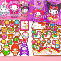 Sanrio Magnetic Quiet Book Kuromi My Melody Cinnamoroll Handmade DIY Repeatable Toy Magnetic Stickers Handmade Toys For Girls. 