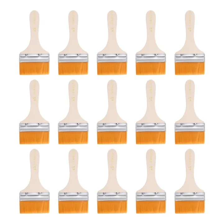 Spreeshop%2015pcs%20Paint%20Brushes%20Paint%20Brush%20Nylon%20Flat%20Wall%20Paint%20Brush%20Soft%20Bristle%20with%20Wood%20Handle%20for%20Painting%20DIY%201.5%20Inch%20-%20Image%202