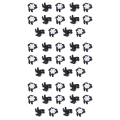 42Pcs Golf Shoe Spikes Pins Non-Slip Turn Fast Twist Screw Spike Accessories Golf Supplies Black + White. 