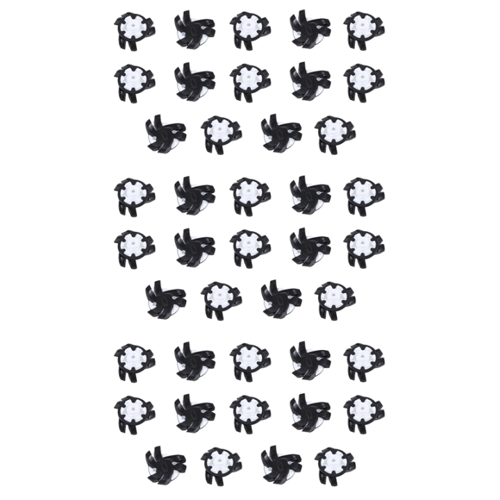 42Pcs Golf Shoe Spikes Pins Non-Slip Turn Fast Twist Screw Spike Accessories Golf Supplies Black + White