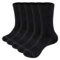YUEDGE Mens Cotton Cushion Crew for Men Moisture Wicking Performance Athletic Sports Work Socks 5 Pairs/Pack. 