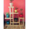 Multi Tier Indoor Wooden Pine Wood Plant Stand Flower Pot Rack | 7 Tier Flower Pot Stand | Wooden Flower Pot Stand. 