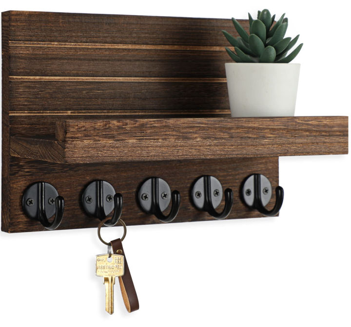 Decorative Farmhouse Key Holder for Wall - Modern Key Racks for Wall ...