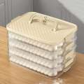 Multi-layer Frozen Dumpling Large Capacity Fresh-keeping Food Container with Lid Plastic Wonton Storage Box. 