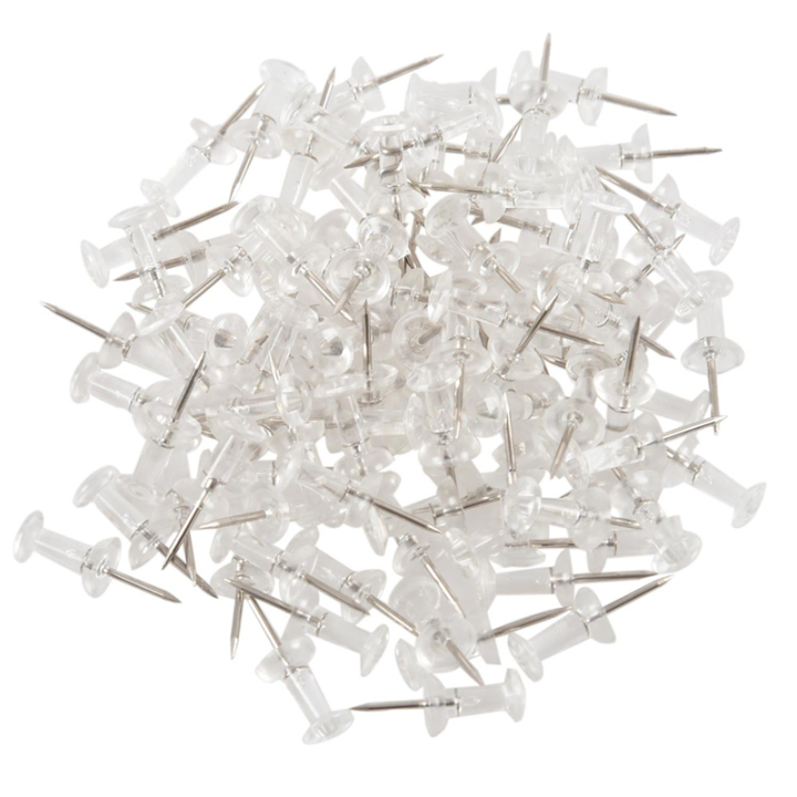 fasdaga%20300%20Pcs%20Push%20Pin%20Thumb%20Clear%20Color%203/8inch%20Drawing%20Cork%20Board%20Office%20Pushpin%20-%20Image%203