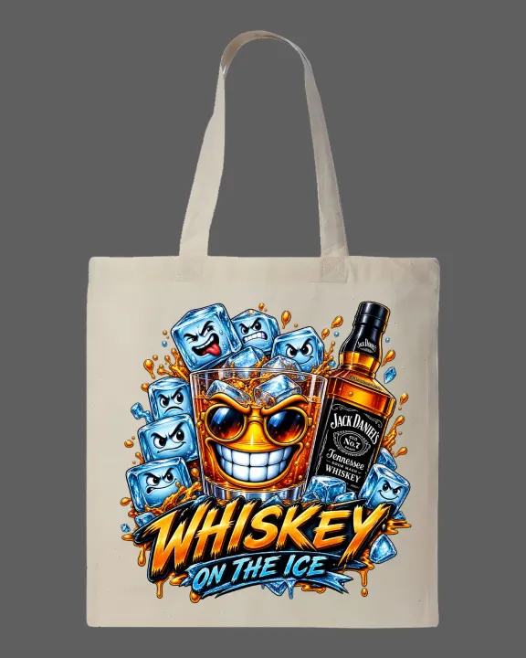 "Whiskey%20On%20The%20Ice"%20Graphic%20Printed%20Canvas%20Tote%20Bag%E2%80%93%20Eco-Friendly%20Cotton%20Shoulder%20Shopping%20Bag-White,%20Black%20-%20Image%202