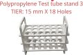 Polypropyline Test Tube Stand 3 Tier 15mmx18 holes(polypropylene)  - 1 piece stand. 