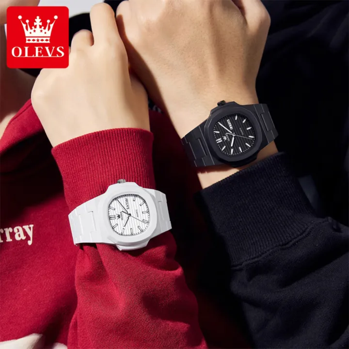 Olevs%205627%20Original%20Men's%20Watch%20Quartz%20Watch%20Resin%20Strap%20Double%20Calendar%20Square%20Watch%20Waterproof%20Luminous%20Watch%20For%20Men%20Gifts%20Box%20-%20Image%205