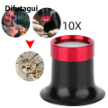 Difutagui Fifty percent discount 10X Monocular Eye Magnifier Loupe Jeweler Magnifier Aluminum Alloy Magnifying Glass Lens Jewelry Watch Repair Tool Watchmaker. 