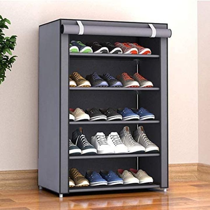 5%20Layer%20Shoe%20Rack%20Dust-proof%20Cloth%20Non-woven%20with%20Cover%20-%20Multi-color%20-%20Image%202