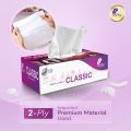 softy classic box tissue -100 pulls - 2 ply. 