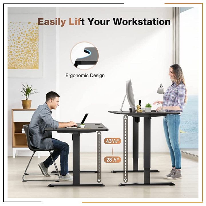 Miracles Height Adjustable Desk | Ergonomic Standing Desk – 120×60×120 cm | Study Table • Office Table • Gaming Desk | Laminated Board | Holds 70–110 kg • Made in Nepal