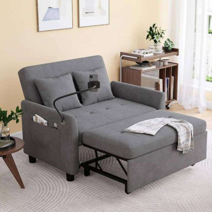 Bed, 3 in 1 Convertible Sleeper Couch Pull Out,Futon Sofa Bed Full Size ...