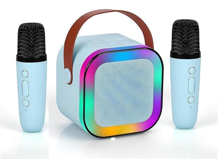 K12%20Colorful%20Bluetooth%20Speaker%20With%202%20Pcs%20Karaoke%20Mic%20System%20For%20Home%20Singing%20Magic%20Ai%20Voice%20-%20Image%203