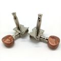 2R2L Metal Ukulele Locking String Tuner Guitar Tuning Peg with Brown Head Pegs for Ukulele Guitar Part. 