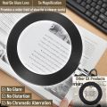 Magnifying Glass with Light and Bracket,3 Color Modes Stepless Dimmable LED Desk Lamp, Used for Reading and Repairing. 